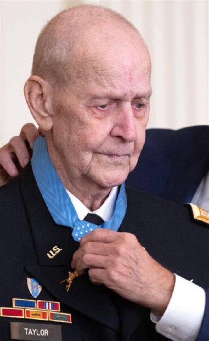 Capt. Larry Taylor receives medal of honor From President Joe Biden