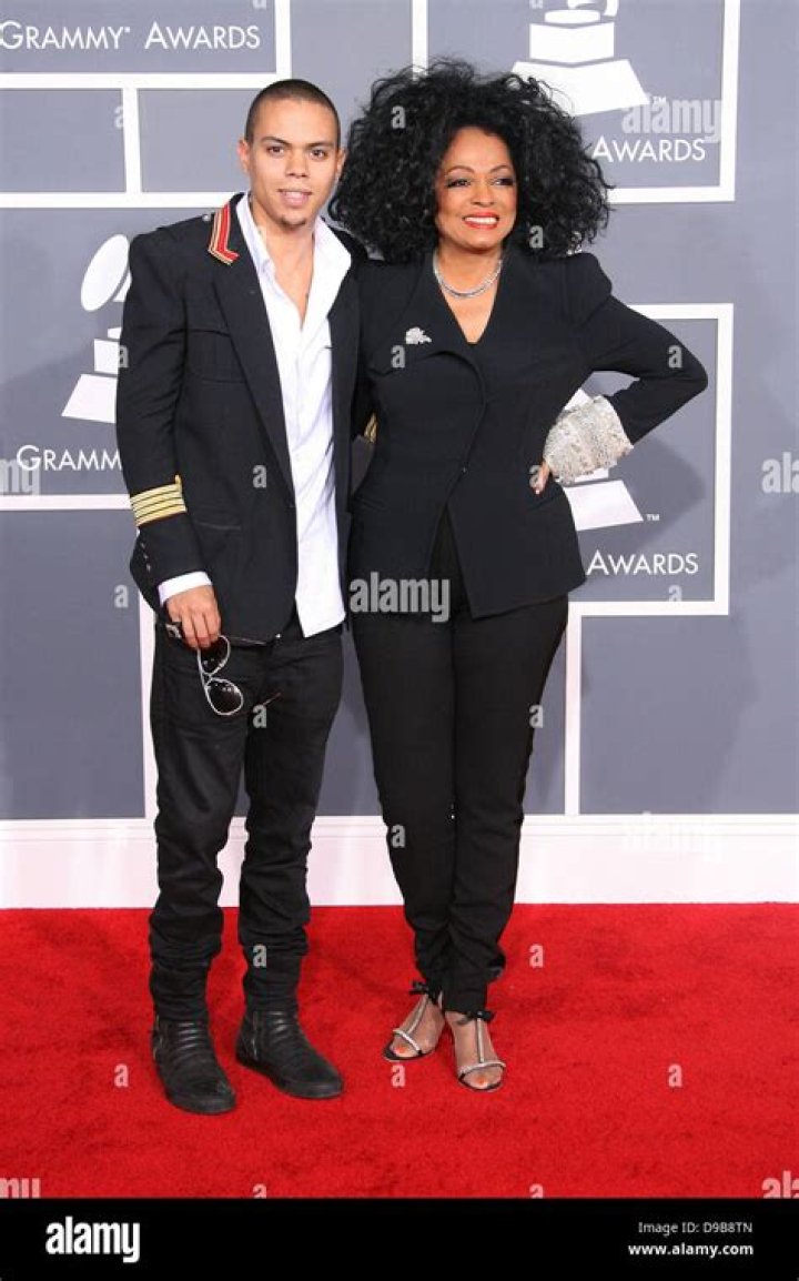 Diana Ross with son Ross Arne Naess and grandson